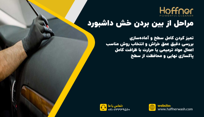 مراحل از بین بردن خط و خش داشبورد